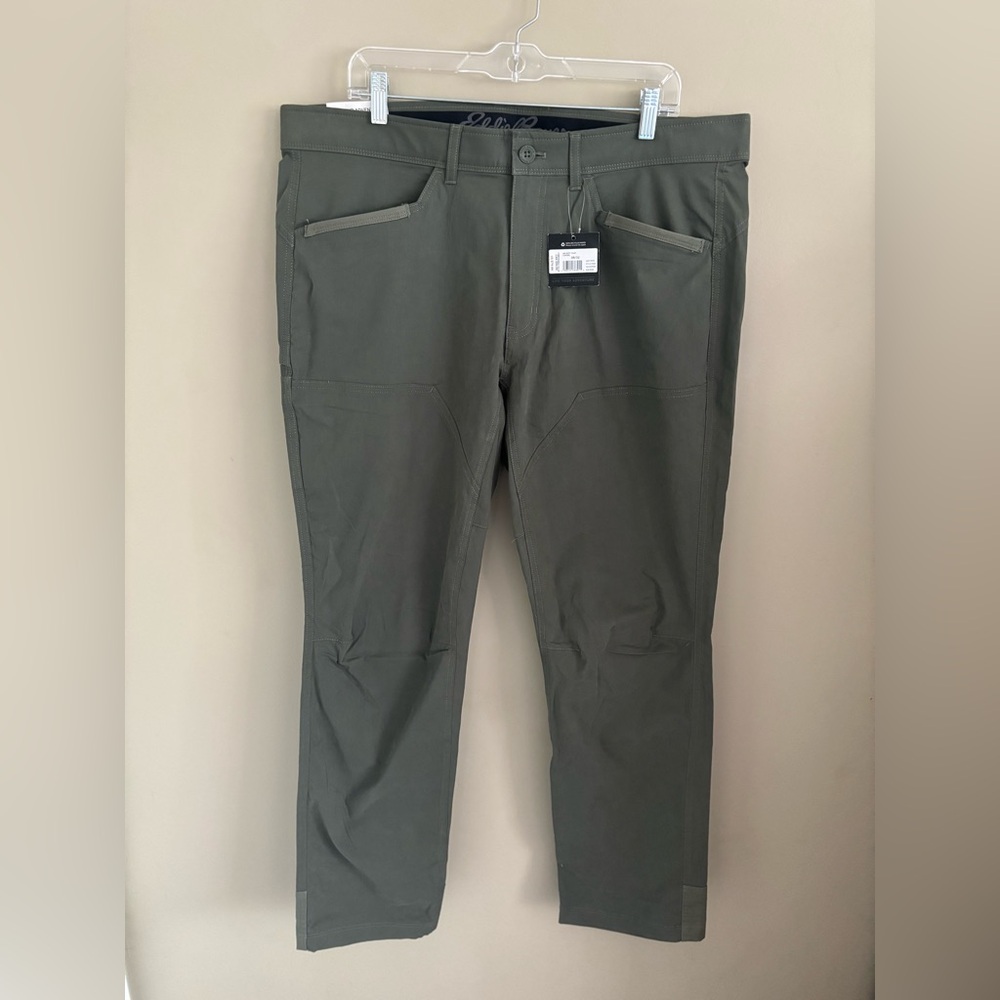 Eddie Bauer Straight Leg Olive Rift Pants NWT